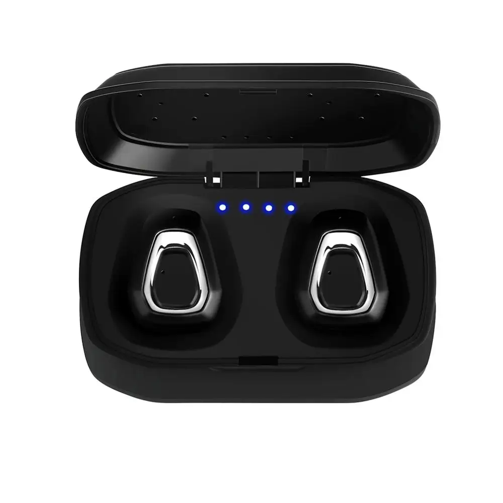 silver TWS BT05 наушники-вкладыши Беспроводная bluetooth-гарнитура стерео громкой связи спортивные Bluetooth наушники с зарядным устройством для телефона Android - Цвет: silver