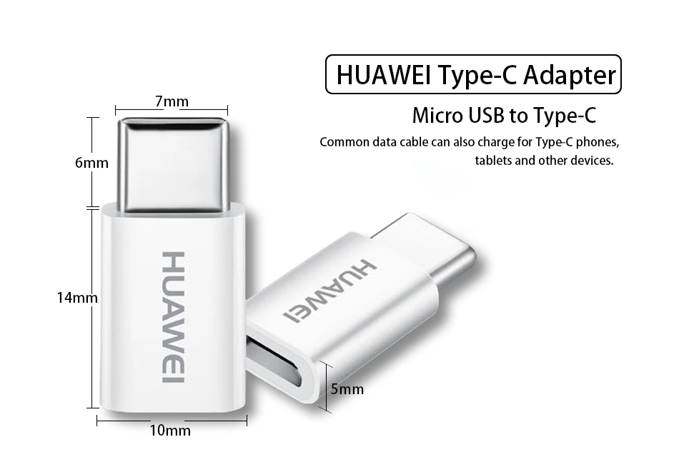 Адаптер Micro USB для HUAWEI Type C переходник быстрой зарядки honor 7 8 9 V8 P9 Supercharge P10 Plus mate 10 Pro