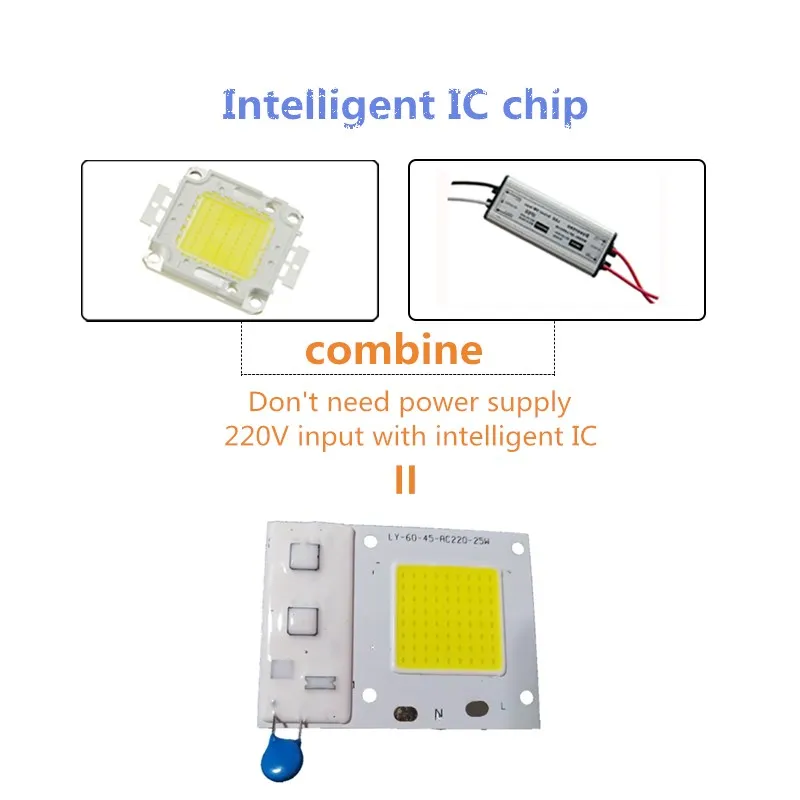 Светодиодный чип COB для лампы 10 Вт 25 35 50 вход Smart IC драйвер подходит