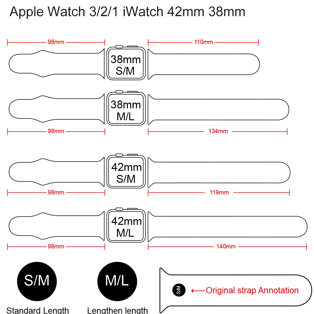 Спортивный силиконовый ремешок с двойной пряжкой для Apple watch серии 4321 сменный