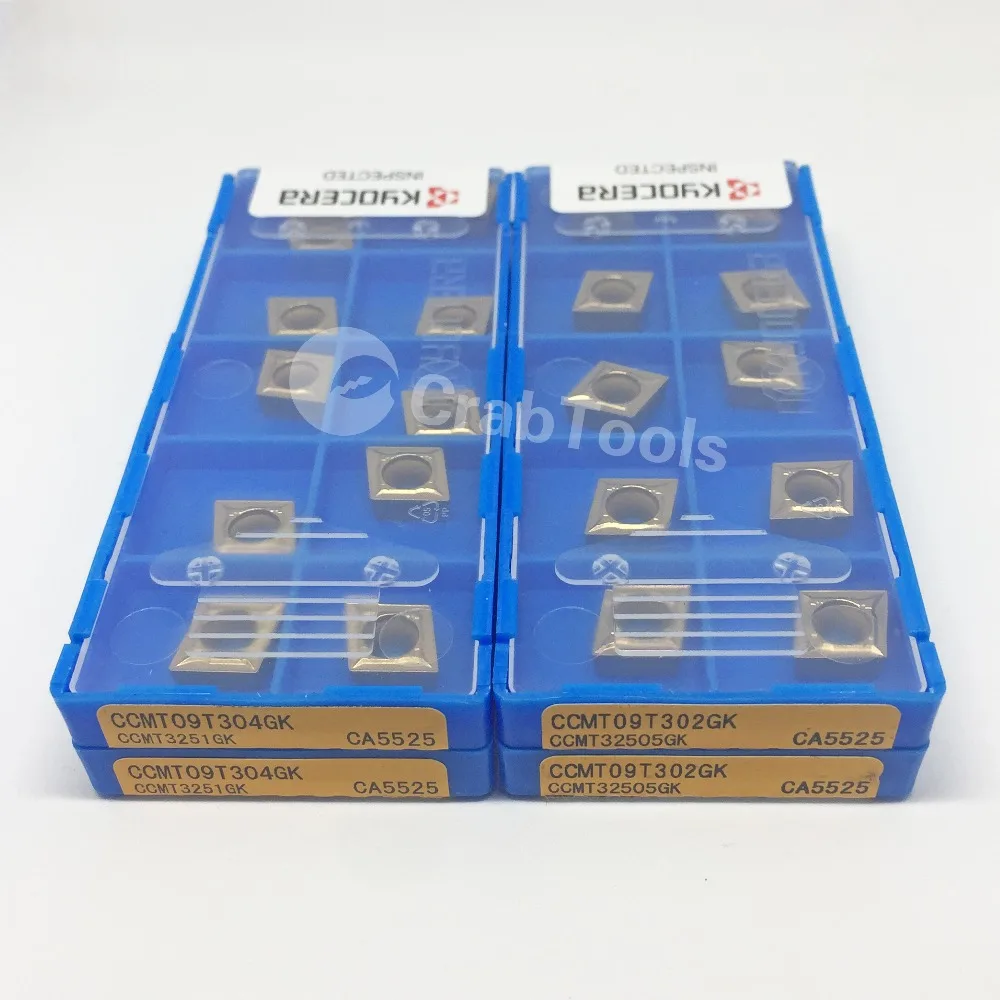 Краб инструменты KYOCERA 10 шт. CCMT09T304GK CA5525 Металла Токарный станок Инструменты