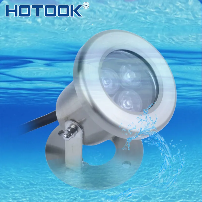 Hotaked подводный свет RGB IP68 погружной светодиодный светильник для бассейна 3 Вт