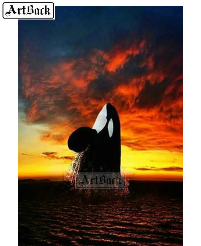 Набор для алмазной вышивки стразы картина 5d сделай сам С закатом Китом мозаика