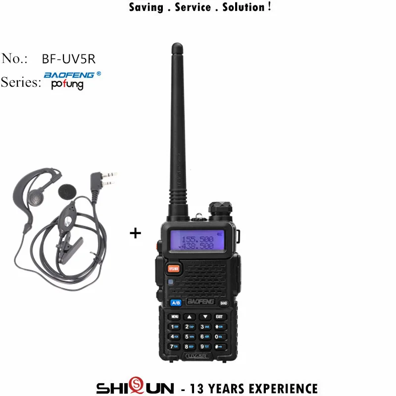 Black Plus Headset Baofeng UV-5R двухканальные рации двойной дисплей двухдиапазонный Baofeng UV5R портативный 5 Вт UHF VHF двухстороннее радио Pofung UV 5R КВ трансивер - Цвет: Black Plus Headset