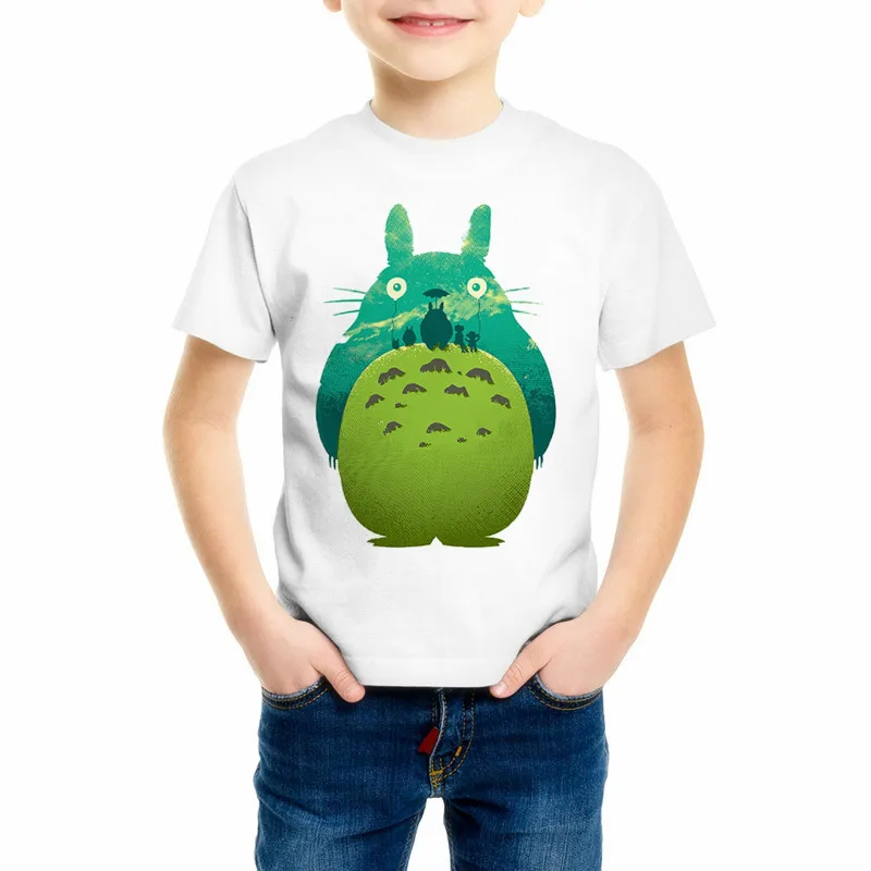 Детская футболка с принтом Тоторо Kawaii аниме забавная для мальчиков и девочек