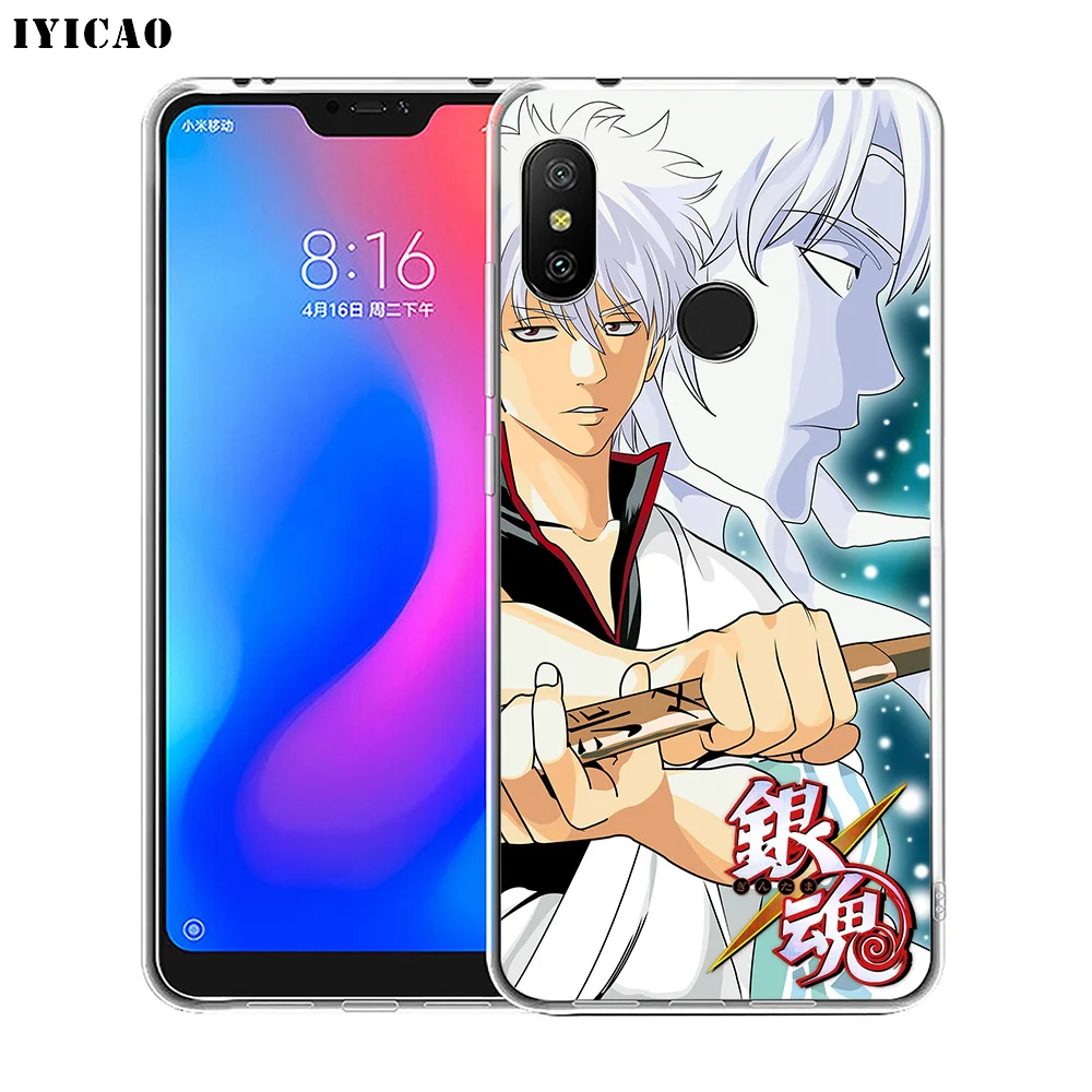 IYICAO Gintama Sakata Gintoki Soft Silicone Phone Case for Xiaomi Redmi 4A 5A 6A Note 7 6 5 Pro Plus 4X Prime Cover | Мобильные