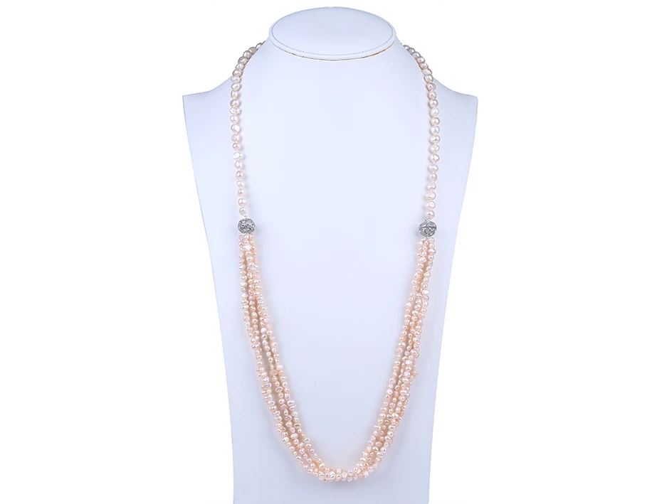 new real freshwater pearl necklace irregular baroque Double magnetic clasp bracelet jewelry set | Украшения и аксессуары