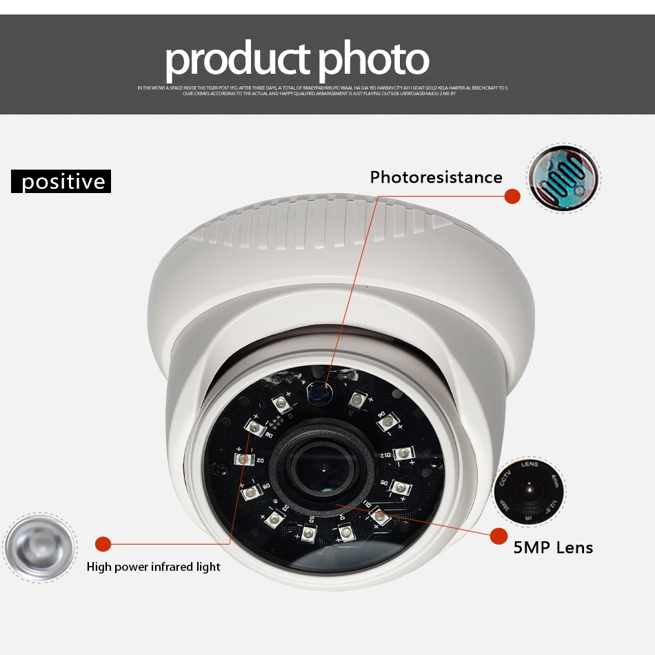 4MP 5MP SONY IMX335 AHD аналоговая Крытая купольная камера 3 6 мм высокого разрешения