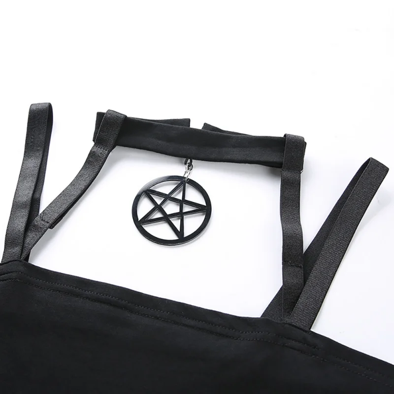 Фото 2019 Sexy Halter Black Tank Tops Women Summer Beachwear Sleeveless Short Top With Star Heart Shaped Pendant Slim 2019 Sexy Halter Black Tank Tops Women Summer Beachwear Sleeveless Short Top With Star Heart Shaped Pendant Slim