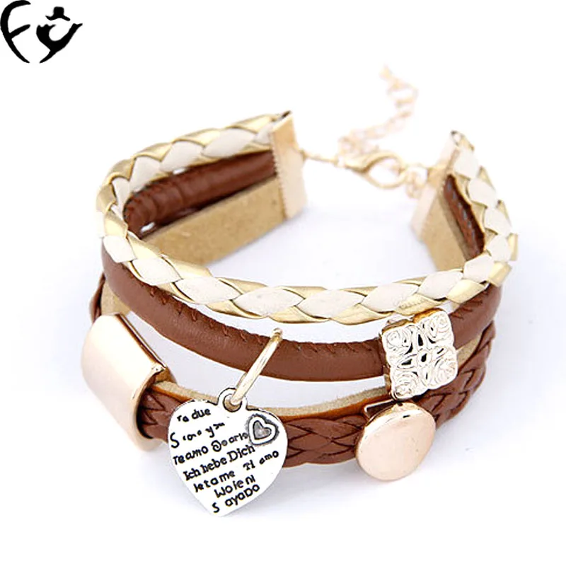 Браслет из искусственной кожи в европейском и американском стиле | Украшения