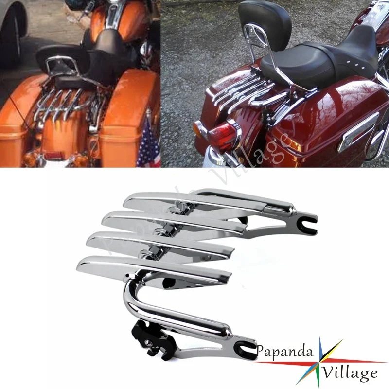 Хромированная Съемная стелс багажная стойка туристический пакет для Harley Touring Road