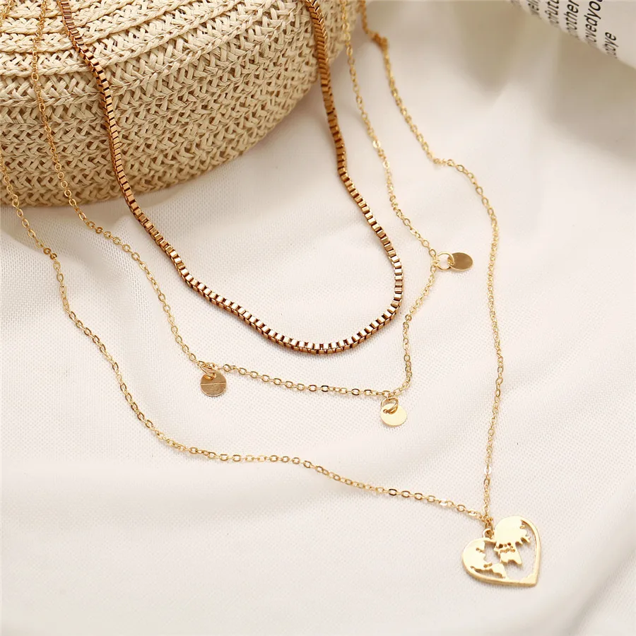 Ожерелье в стиле бохо женское подвесное ожерелье богемном с изображением сердца