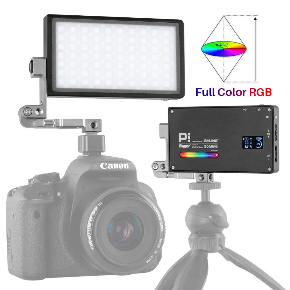 Светодиодный осветитель для видеосъемки Boling BL P1 RGB 0 360 цветов CRI96 + с литиевой
