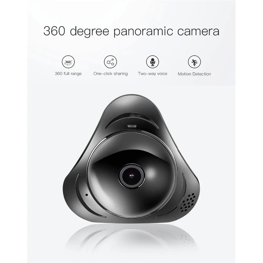 360 градусов панорамная IP камера Рыбий глаз объектив 3MP 960P 3D VR WIFI умная система