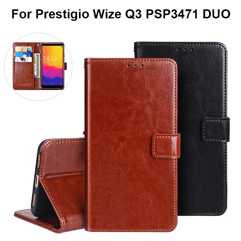 Чехол-бумажник для Prestigio Wize Q3 PSP3471 DUO, чехол-книжка из искусственной кожи чехол для Prestigio Wize Q3, чехол для телефона, чехол