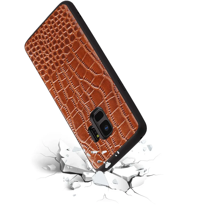 CoolDeal для Samsung Galaxy S8/S9/S8 Плюс/S9 plus Бизнес крокодиловый из натуральной кожи Твердый