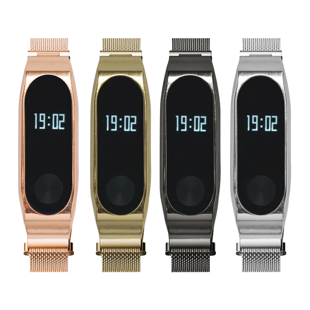 Миланский металлический ремешок для Xiaomi Mi Band 2 ремешки Безвинтовой браслет из