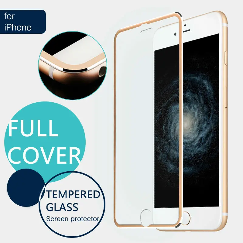 

ON SALE 3D Arc Edge Ultra Silm Real Full Cover Tempered Glass Screen Protector for iPhone 6 6s 7 7 plus Protective Film Case