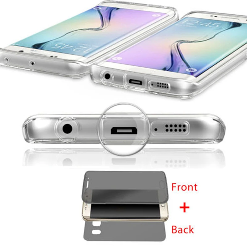 Мягкий прозрачный чехол с полным корпусом для Samsung Galaxy S8 S9 Plus защитный из ТПУ на 360