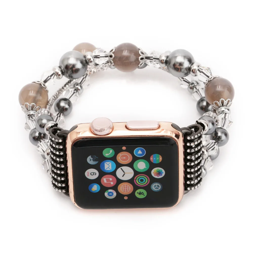 Ремешок для apple watch 38 42 мм серия 4 3 2 1 роскошный дизайн агата с гибким спиральным