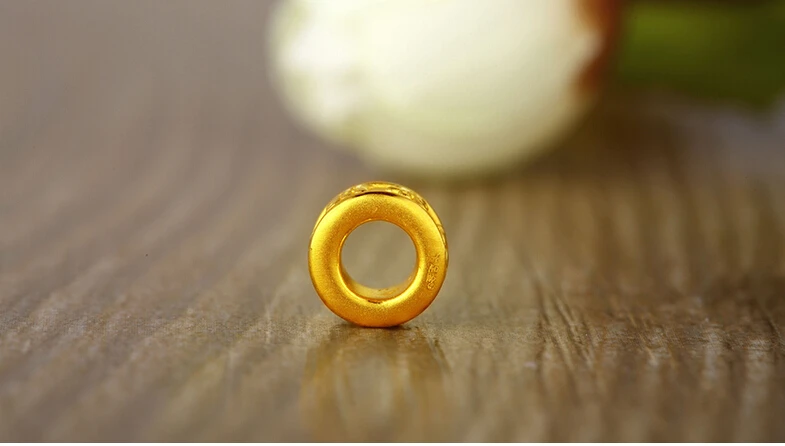 Чистое 999 24 каратное желтое золото резная бусина Будды подвеска 0 71 г|pendant blank|bead