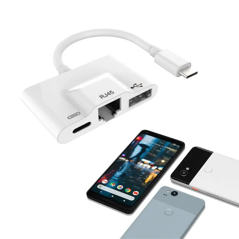 Для iPad Pro Pixel 2 3/3XL с USB 3 Type C к RJ45 кабель OTG комплект Цифровой Камеры проводной Ethernet LAN