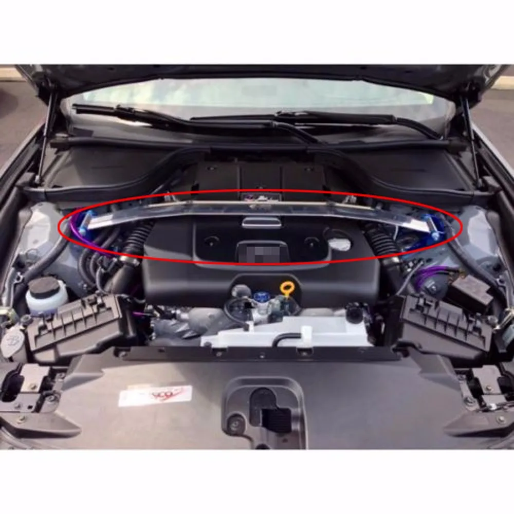 Передняя стойка для INFINITI 2009-2013 G37 гоночный двигатель передняя башня бар Скоба (2