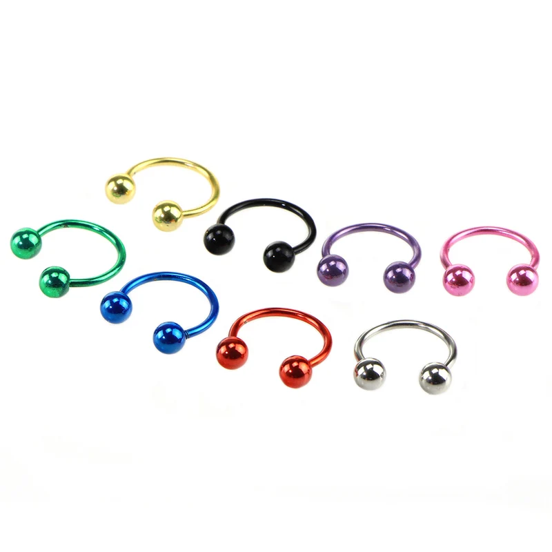 Пирсинг носа 2 шт серьги в носу из нержавеющей стали носовые кольца и шпильки