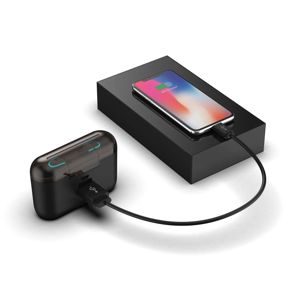 Новинка Bluetooth 5,0, наушники TWS, беспроводные наушники IPX5, водонепроницаемые наушники, Спортивная стереогарнитура, глубокий бас, для iphone, samsung, HBQ