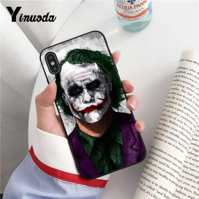 A13 Yinuoda Бэтмен Темный рыцарь Джокер карта новое поступление черный чехол для телефона для iPhone 8 7 6 6S Plus X XS MAX 5 5S SE XR 10 Чехол - Цвет: A13