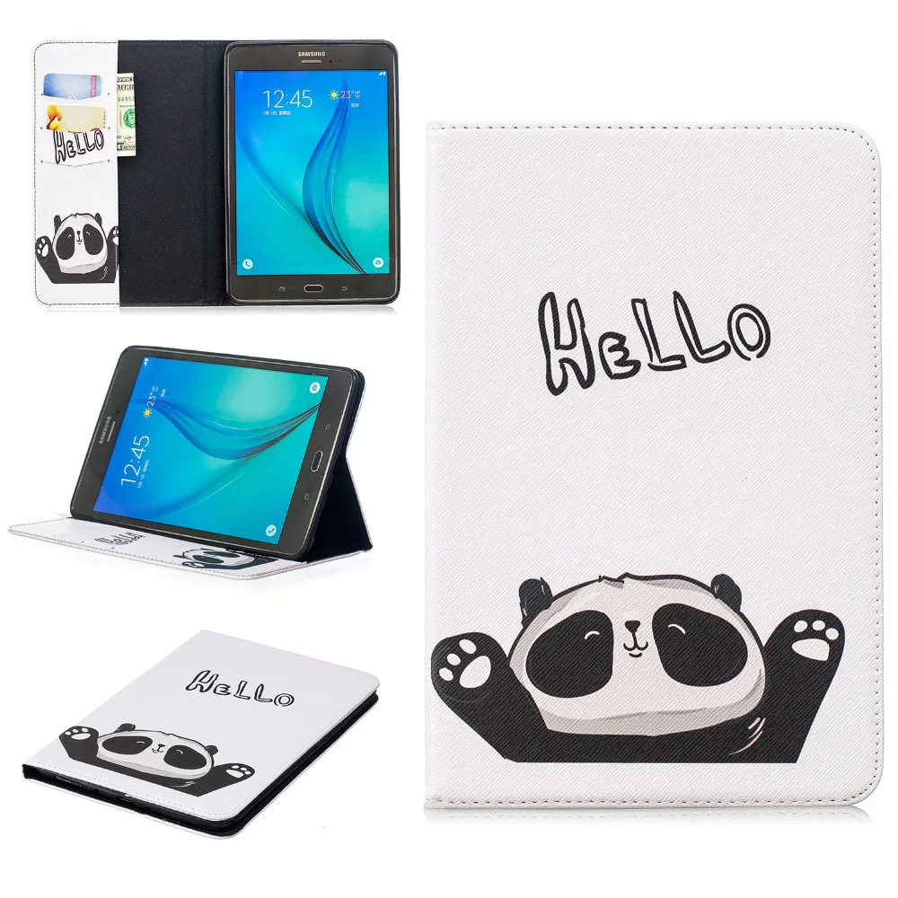 Чехол-подставка из искусственной кожи с рисунком чехол-книжка для планшета Samsung