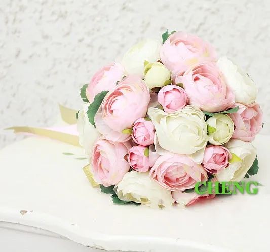 Дешевые бордовые/розовые/желтые пионы Свадебные букеты красивые свадебные