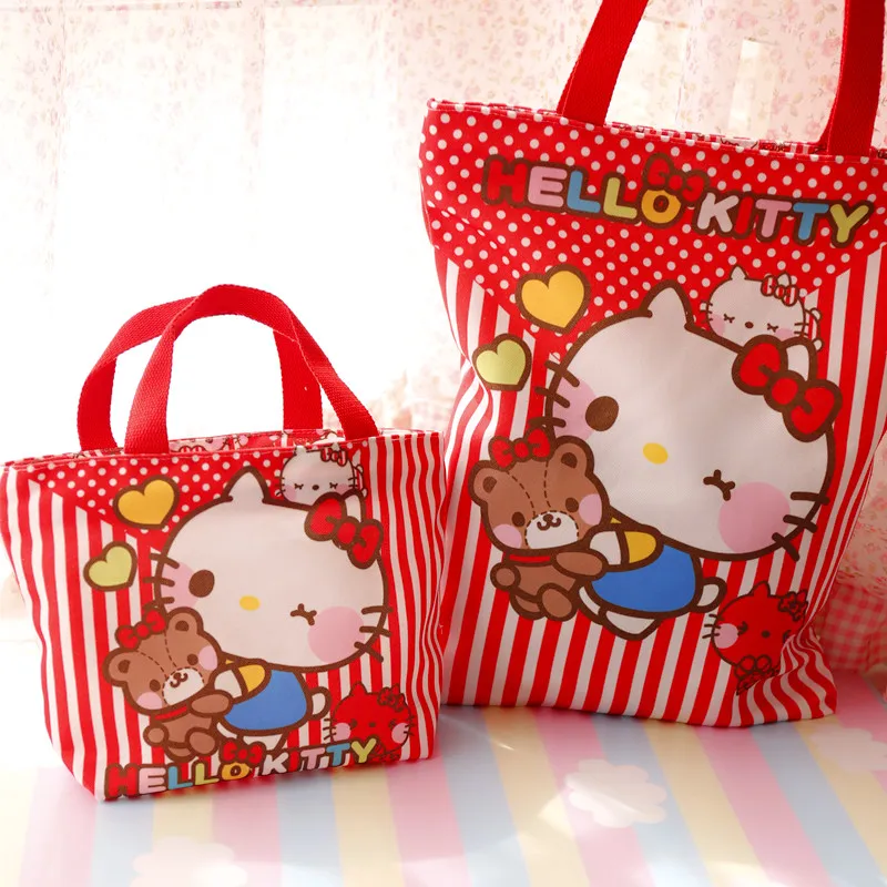 Мультяшная Hello Kitty Melody Cinnamoroll pompomprin Dog Холщовая Сумка для покупок женская сумка на плечо Детская сумка для обеда Эко сумка-тоут - Цвет: 2