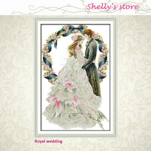 Wedding series lovers Happy Sweet painting counted or Stamped DMC 11CT 14CT Chinese Cross Stitch kits embroidery needlework Set |