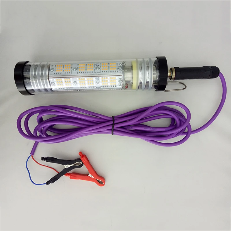 Kopen 140 W 12 V DC LED Vissen Licht Dimbare Onderwater Vissen Aantrekken Licht Met 5 M Kabel