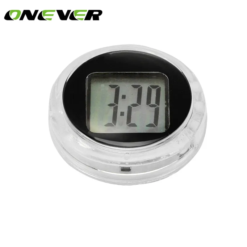 

Onever Universal Mini Motorcycle Clocks Watch Waterproof Stick-On Motorbike Digital Clock Motorbike Mount Watch for All Moto