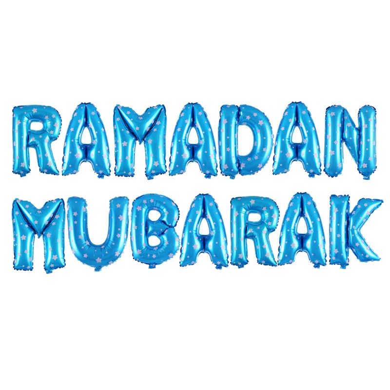Eid al Fitr воздушные шары Рамадан MUBARAK в виде алфавита Mubarak баннеры Малый Bairam