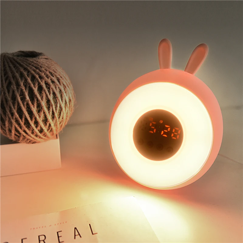 Светодиодный цифровой будильник Sunrise Wake Up Light моделирование прикроватная лампа