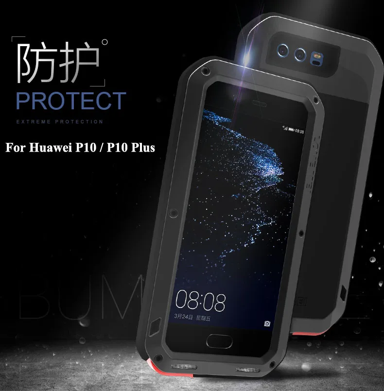 Металлический Чехол Love Mei для huawei P10 P10 Plus, ударопрочный чехол для телефона huawei P10 Plus, Прочный чехол с защитой от падения