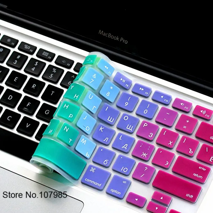 Защитная пленка для клавиатуры с русскими буквами для Macbook Air Pro retina 1" 15" 1", чехлы для ноутбуков Mac book 13 15, версия США