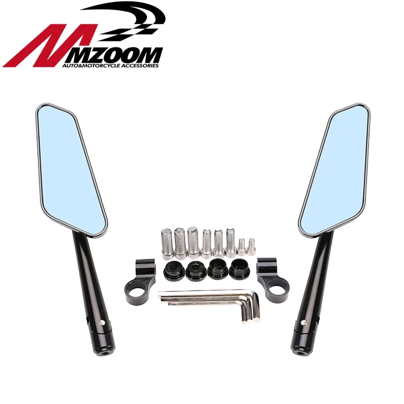 Mzoom Новое поступление Алюминий мотоцикла с ЧПУ задняя сторона зеркало для Honda Yamaha