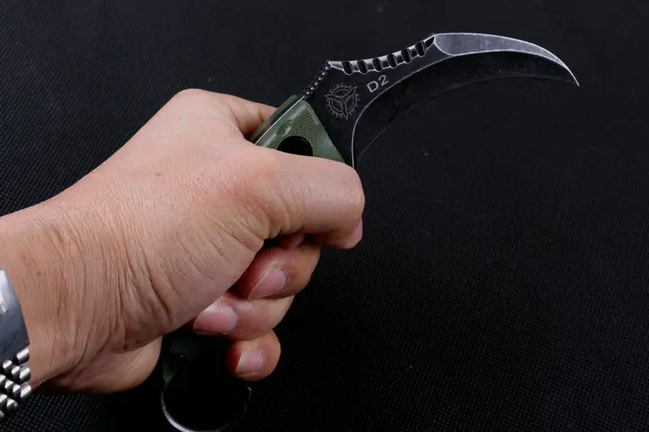 Strider спасательный нож Karambit D2 лезвие G10 Ручка для охоты на открытом воздухе ножи