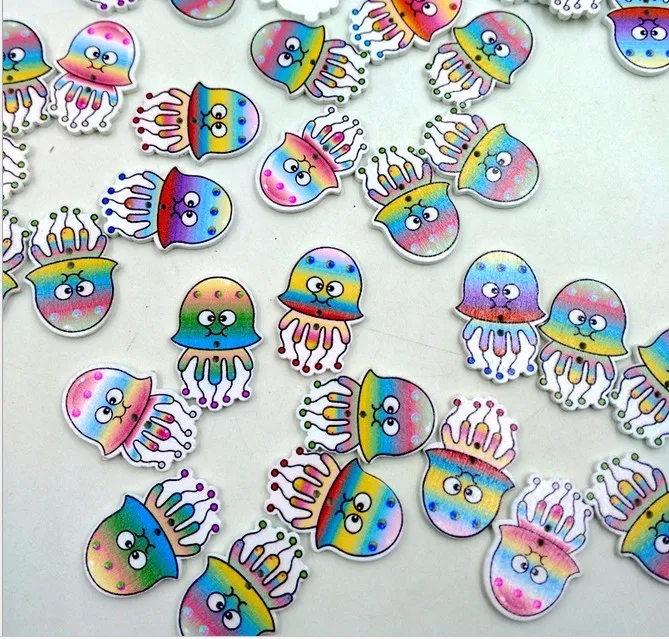 50 шт. декоративные деревянные пуговицы в виде Медузы|buttons decorative|wooden buttonsdecorated wooden