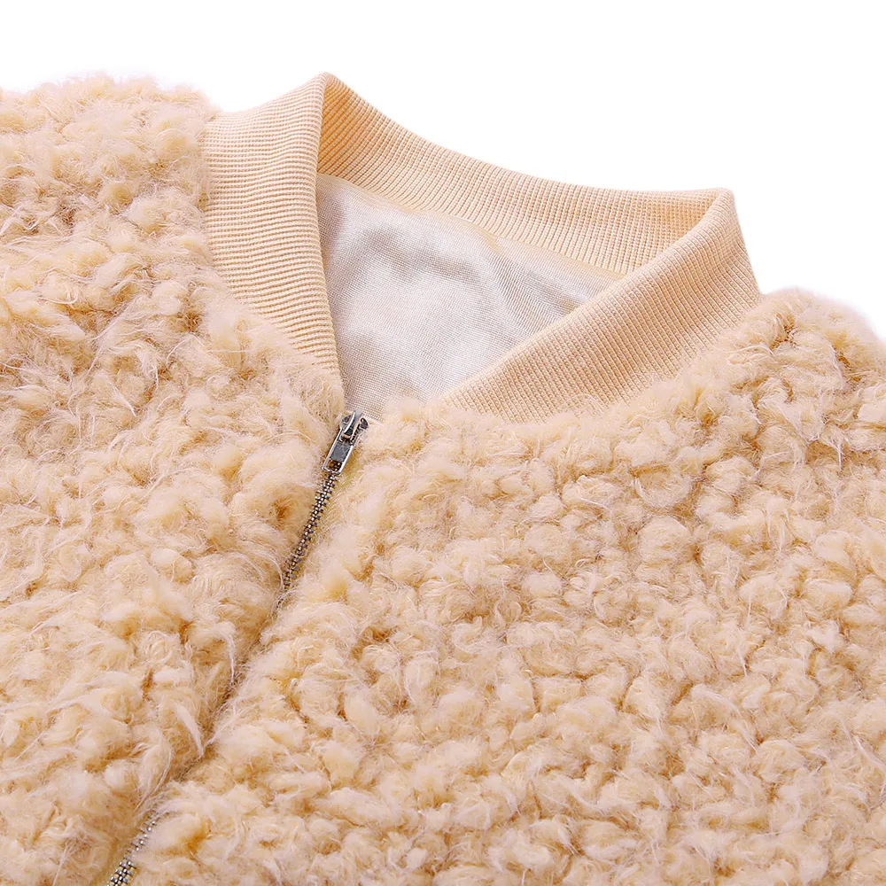 Куртка VESTLINDA из искусственного меха женская короткая куртка с воротником стойкой