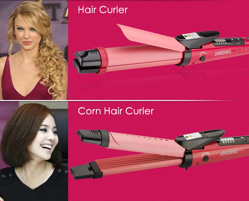2 In 1 Multifunctional Hair Styling Tools Electronic Curler Wand Magic Curls with Corn Plate hair curling | Красота и здоровье