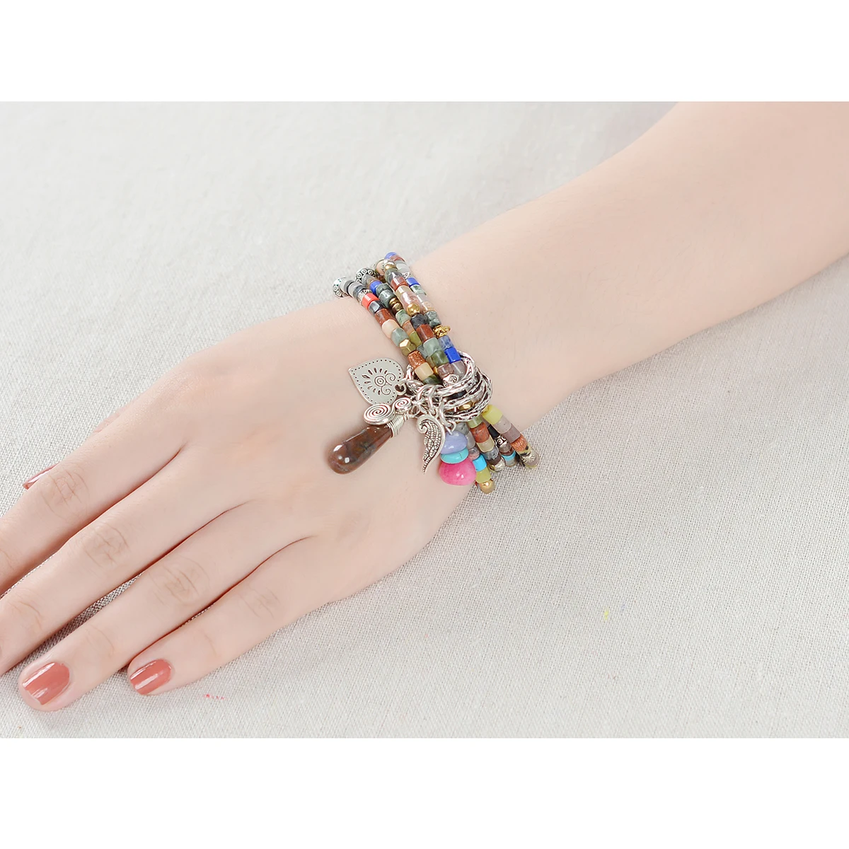 Творческие украшения подарки Смешанные браслеты из натуральных камней Подвески