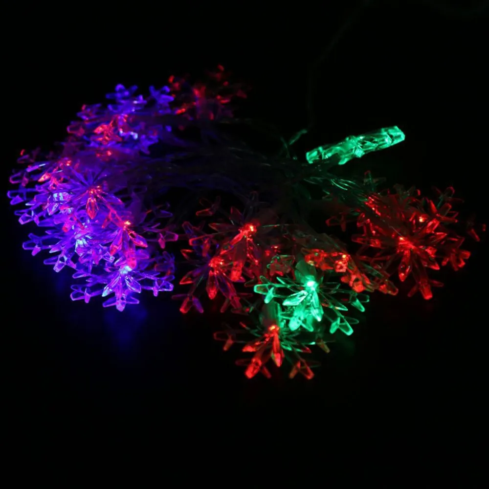 20 Led Снежинка форме Фея Строка декоративные огни Батарея работает Свадьба