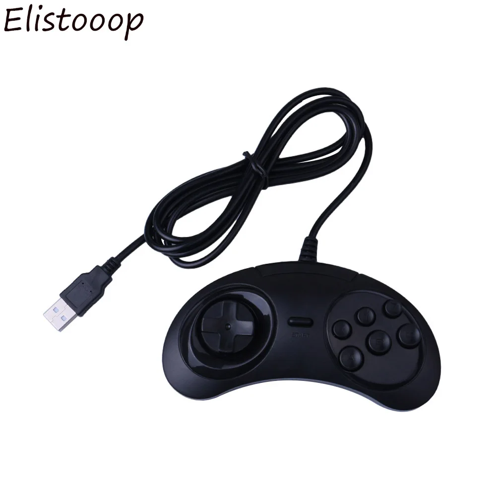 Новый проводной USB классический геймпад 6 кнопок SEGA Классический игровой