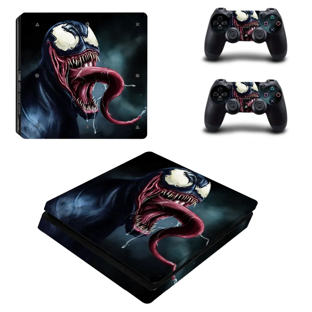 Виниловая наклейка Venom для PS4 Slim Skin Наклейка Sony PlayStation 4 консоль и 2 контроллера