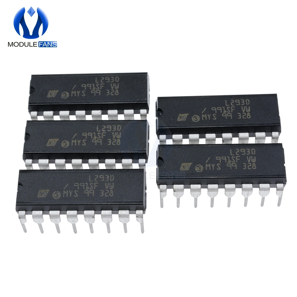 5 шт. L293 L293D DIP DIP16 16 IC драйвер двигателя привод чип PAR пуш ап 4 четыре канала модуль